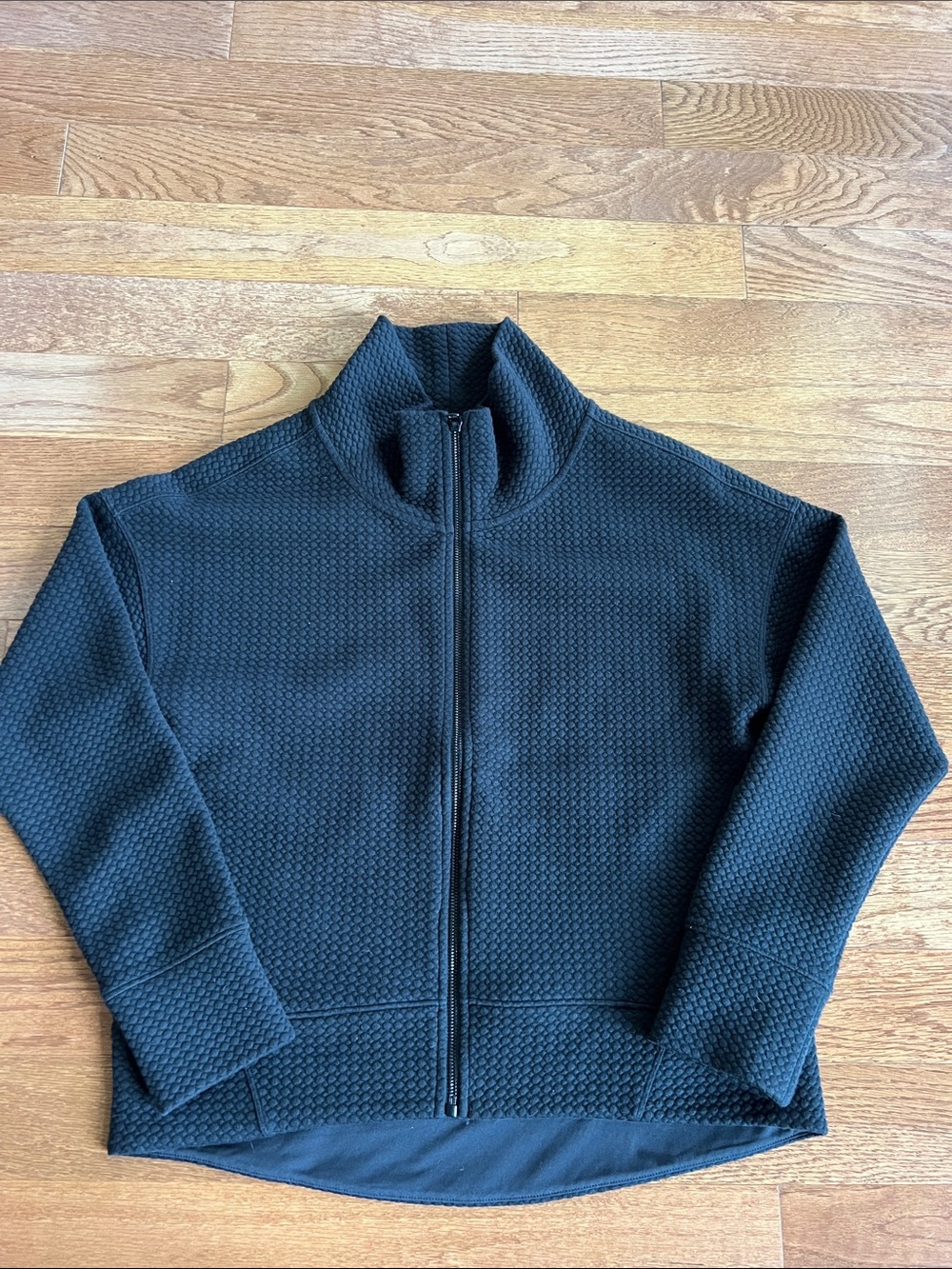 CALIA Black Textured Zip Jacket - M